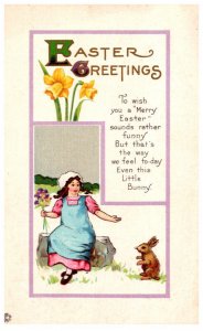 Easter  Country Girk, Rabbit, Poem