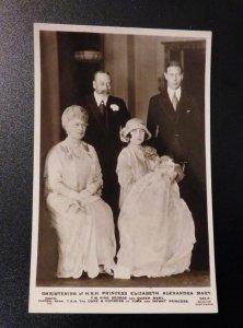 Mint England Royalty Postcard RPPC Christening of HRH Princess Elizabeth Mary