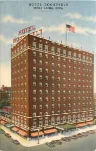 IA, Cedar Rapids, Iowa, Hotel Roosevelt, Curteich No. 5B-H986