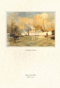 Caledonia Ship Victorian Painting P&O Arcadia October 2000 Menu