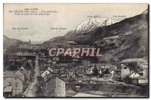 Old Postcard Briancon General view City the highest in Europe