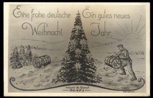 3rd Reich Germany 1942 Weihnacht Christmas Card Cover UNUSED 100633