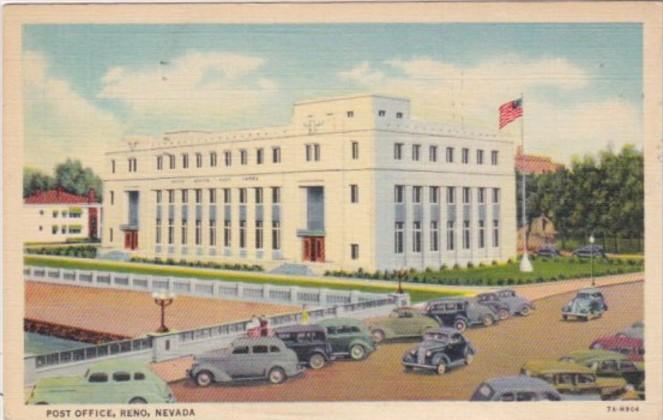 Nevada Reno Post Office 1942 Curteich