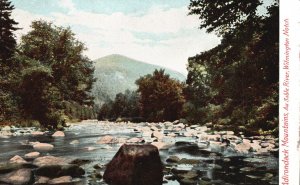 Vintage Postcard Au Sable River Wilmington Notch Adirondack Mountains New York