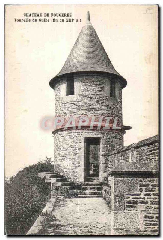 Postcard Old Chateau De Fougeres Turret Guibe (late twelfth s)