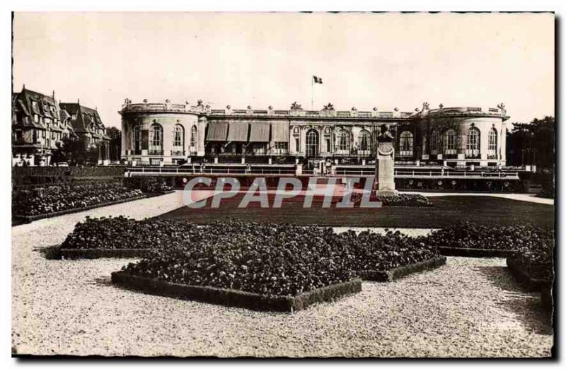 Old Postcard Deauville Calvados La Plage Fleurie Casino