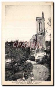 Old Postcard From St. John Finger (Finistere) View from the path Hollow Children