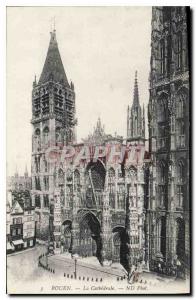 Old Postcard Rouen Cathedral