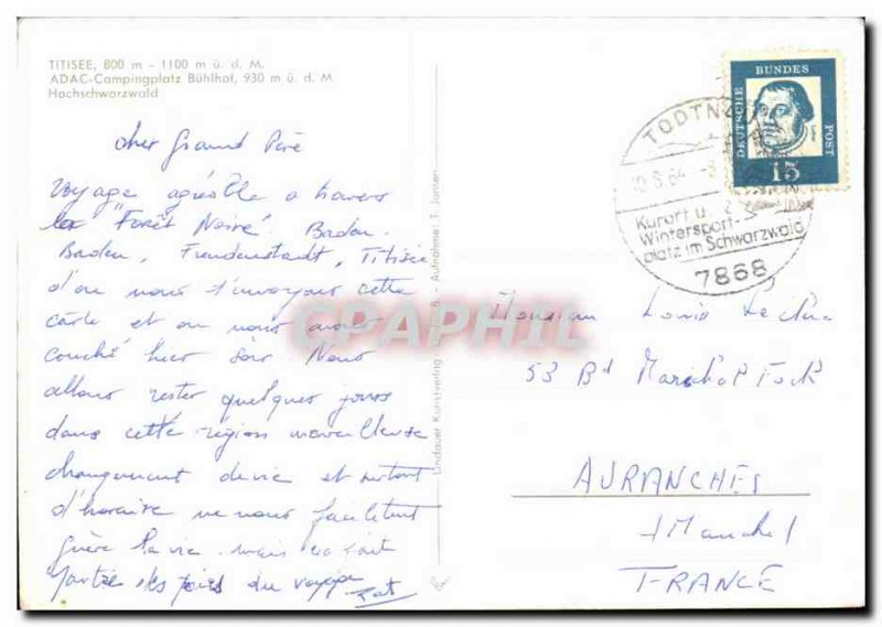 Germany Titisee Modern Postcard ADAC Camping Bühlhof