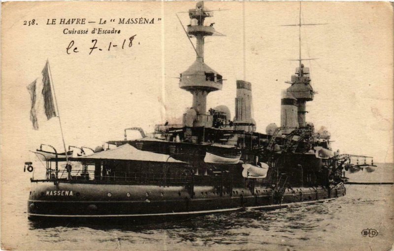 CPA AK LE HAVRE Cuirassé d'Escadre LE MASSÉNA SHIPS (703677)