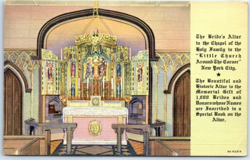 M-45668 The Bride's Altar in the Capel of the Holy Family New York City New York