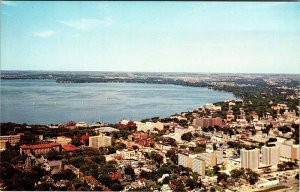 Postcard AERIAL VIEW SCENE Madison Wisconsin WI AL9505