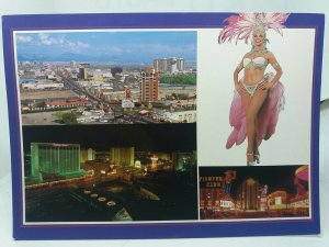 Las Vegas Strip Nevada USA Vintage Multiview  Postcard