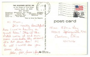 The Schooner Motor Inn, Virginia Beach, VA Postcard *6L(2)21