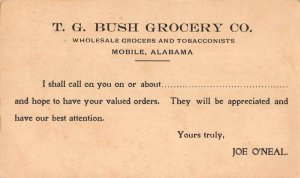 Mobile Alabama Bush Grocery Tobacco Postal Vintage Postcard AA35954