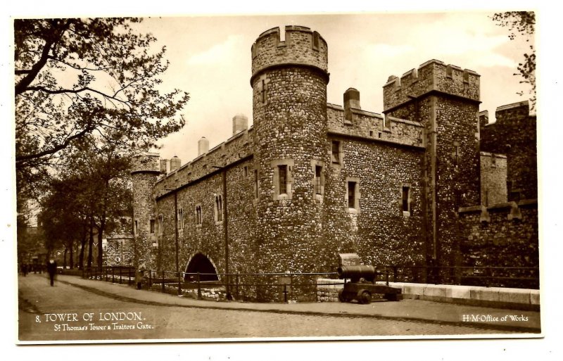 UK - England, London. Tower of London, Traitor's Gate,StThomas Tower RPPC