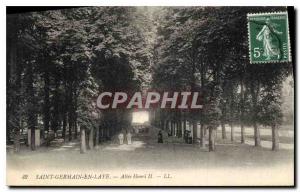 Old Postcard Saint Germain en Laye Allee Henry II