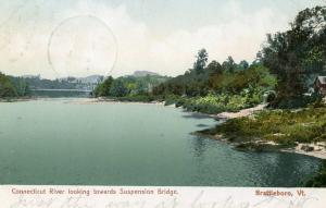 VT - Brattleboro.   Suspension Bridge over the Connecticut River