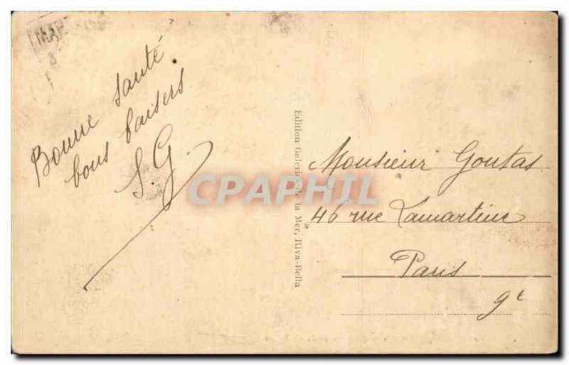 Old Postcard Ouistreham General View from the Lighthouse beacon