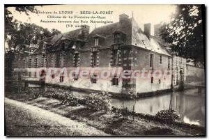 Postcard Old Lyons Bezu La Foret Chateau De La Fontaine Du Houx