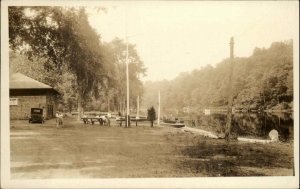 Moodus Connecticut CT Cancel Camp Scene 1920s Real Photo Postcard