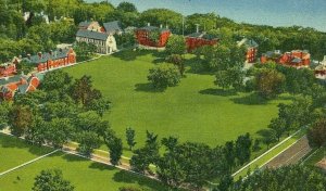 Postcard Bird's Eye View of Hobart College Campus & Seneca Lake, Geneva, NY. S9