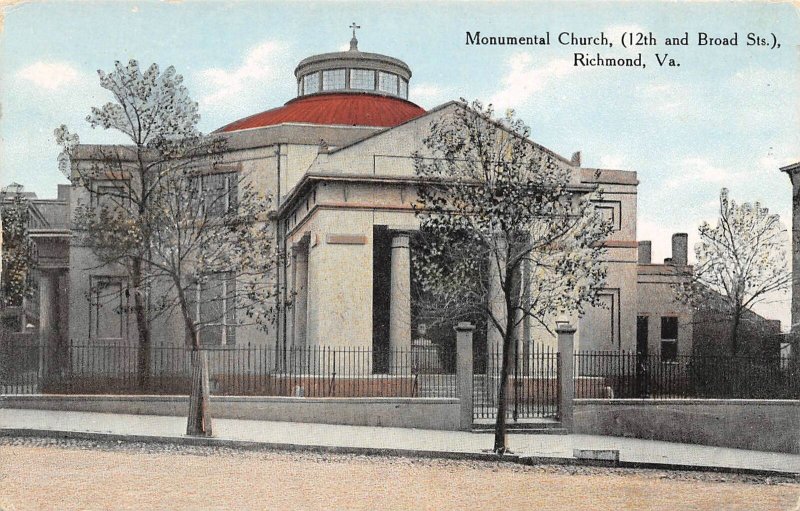 Monumental Church Richmond Virginia 1910s postcard