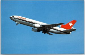 Airplane McDonnell Douglas DC-10-30 HB-IHF c/n 46580 / 183 of Swissair Postcard