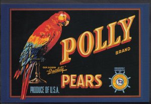 Advertising Postcard - Polly Brand - Quality Pears, Produce of USA   A8324