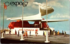 Canada Montreal Expo 67 Air Canada Pavilion Chrome Postcard C023