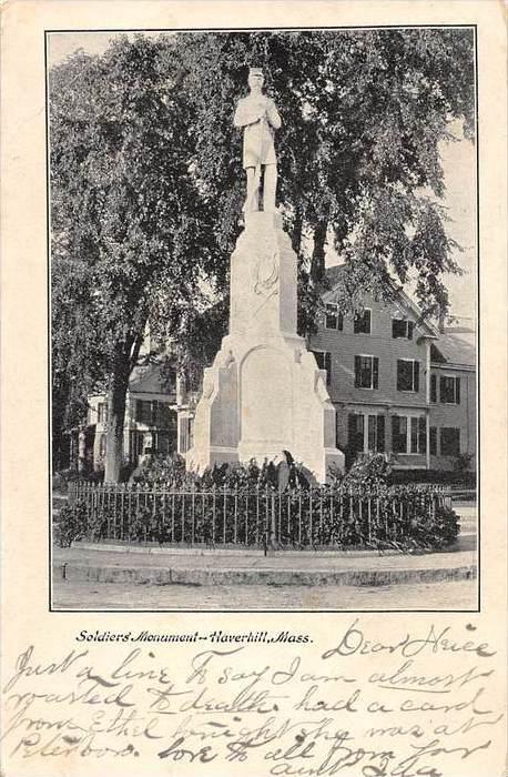 26156 MA, Haverhill, 1905, Soldiers Monument Monument