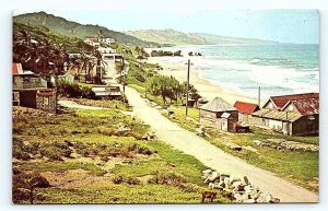 BARBADOS, West Indies ~ TOWN of BATHSHEBA on Ocean  c1960s  Postcard