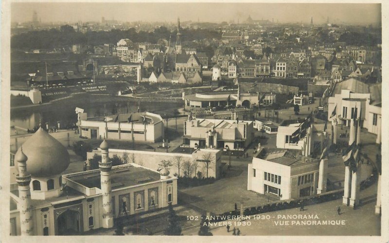 Postcard Europe Belgium Antwerp 1930 panorama