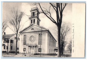 c1910's Reformed Church Dirt Road Fonda New York NY Rotograph Antique Postcard 