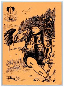 Czech Republic Postcard Girl Boy Scouts Junak Tabor c1910's Unposted Antique