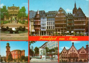Postcard Germany Frankfurt multiview