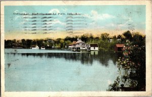 Cottages at Bluffside Near La Port IN c1922 Vintage Postcard G48