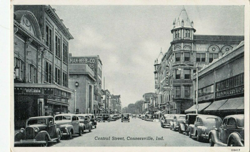 CONNERSVILLE , Indiana, 1930s ; Central Street