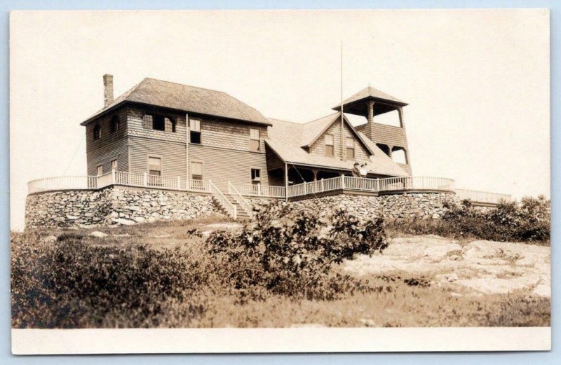 1907 ERA RPPC (CAMDEN MAINE?) HUGE HOUSE*ARTURA*UNUSED REAL PHOTO POSTCARD