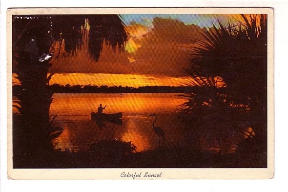 Colorful Sunset Florida, Used 1966