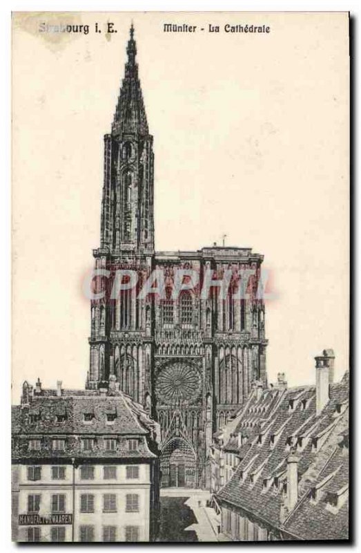 Old Postcard Strassburg I E Cathedrale