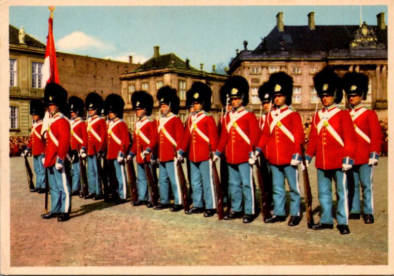 Denmark Copenhagen The Royal Guard At Amalienborg Palace