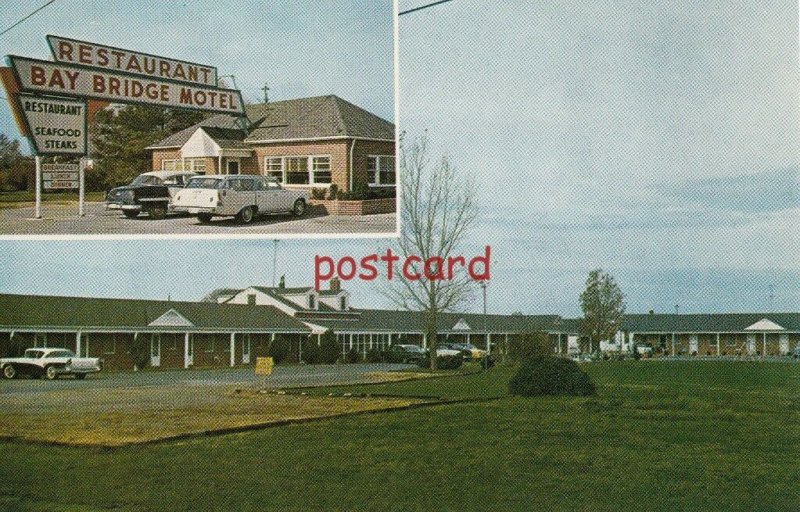 c1950/60's BAY BRIDGE MOTEL & REST. Grasonville MD John & Kathleen Ullrich Owner