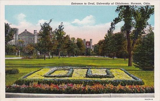 Oklahoma Norman Entrance To Oval University Of Oklahoma