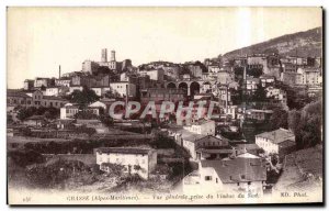 Old Postcard Grasse General view taken from the South Viaduct