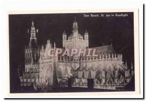 Den Bosch Old Postcard St Jan in floodlight