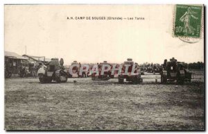 Military Camp Souges Old Postcard Tanks