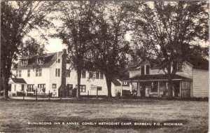 Barbeau MI Michigan MUNUSCONG INN~CONELY METHODIST CAMP Chippewa County Postcard