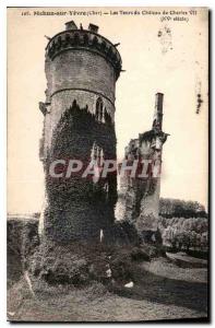 Old Postcard Mehun sur Yevre Cher Tours of the Castle of Charles VII XV century