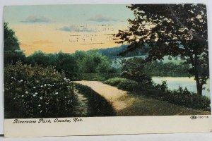 Omaha Nebraska Riverview Park 1907 to Council Bluffs Postcard L19